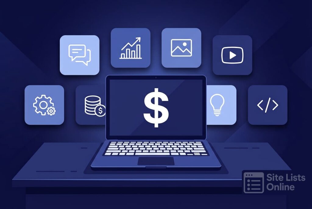 Icons of AI Tools That Can Help Make Money Online
